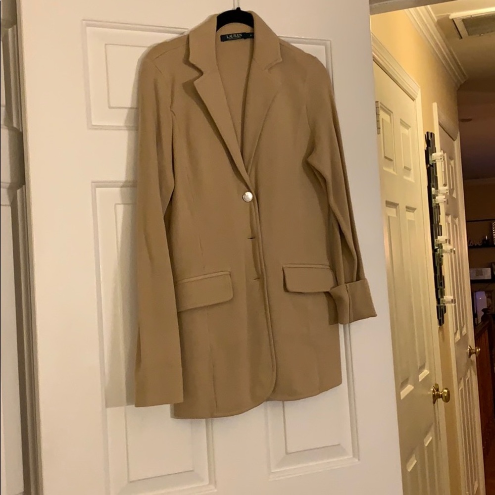 Ralph Lauren Camel Sweater Blazer
